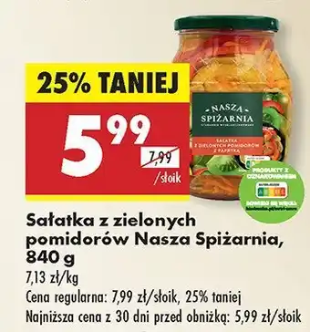 Biedronka Sałatka z zielonych pomidorów Nasza Spiżarnia oferta