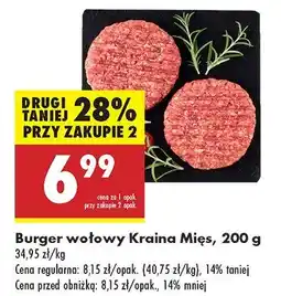 Biedronka Mięso Burger wołowy Kraina Mięs oferta