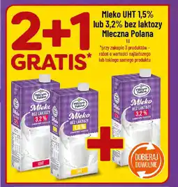 Polomarket Mleko UHT 1,5% lub 3,2% bez laktozy Mleczna Polana oferta