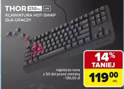 Carrefour Genesis thor 230tkl lite klawiatura hot-swap dla graczy oferta