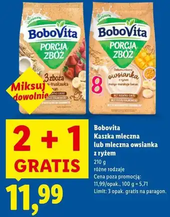 Lidl Kaszka mleczna Bobovita oferta
