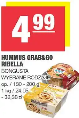 Spar Hummus Bongusta wybrane rodzaje Grab&Go Ribella oferta