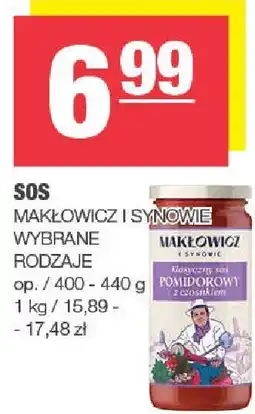 Spar Sos Makłowicz i Synowie wybrane rodzaje oferta