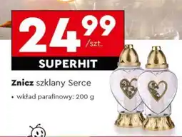 Biedronka Znicz szklany Serce oferta