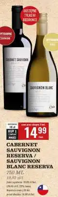 Biedronka CABERNET SAUVIGNON RESERVA / SAUVIGNON BLANC RESERVA 750 ML oferta