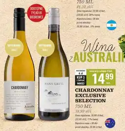 Biedronka CHARDONNAY EXCLUSIVE SELECTION 750 ML oferta