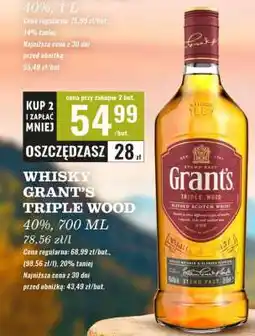Biedronka Whisky Grant's Triple Wood oferta
