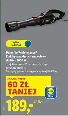 Lidl Parkside Performance Elektryczna dmuchawa osiowa do liści, 1650 W oferta