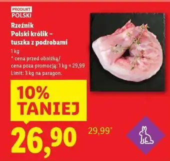 Lidl Rzeźnik Polski królik – tuszka z podrobami oferta