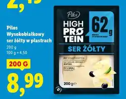 Lidl Pilos Wysokobiałkowy ser żółty, w plastrach oferta