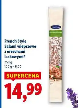 Lidl French Style Salami wieprzowe z orzechami laskowymi oferta