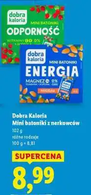 Lidl Dobra Kaloria Mini batoniki z nerkowców oferta