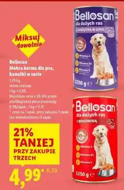 Lidl Bellosan Mokra karma dla psa, kawałki w sosie oferta