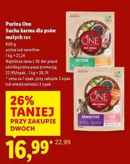 Lidl Purina One Sucha karma dla psów małych ras oferta