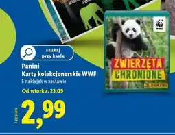 Lidl Panini Karty kolekcjonerskie WWF oferta