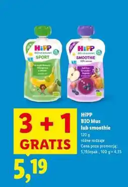 Lidl HiPP BIO Mus lub smoothie oferta