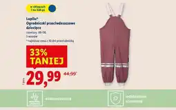 Lidl Ogrodniczki przeciwdeszczowe dziecięce 86-116 Lupilu oferta