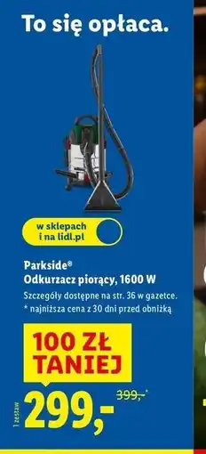 Lidl Odkurzacz piorący 1600 w Parkside oferta