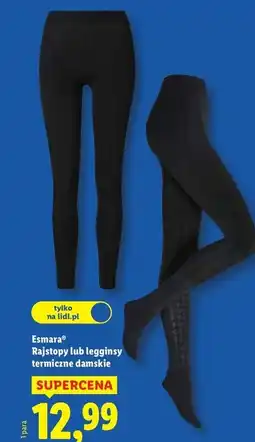 Lidl Legginsy termiczne damskie Esmara oferta