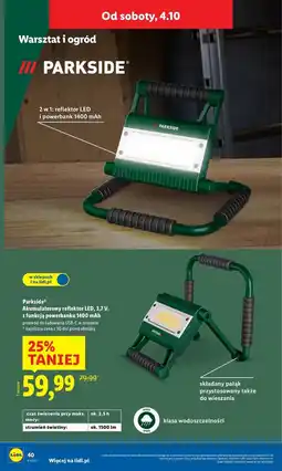 Lidl Reflektor led z powerbankiem Parkside oferta