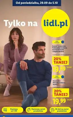 Lidl Kalesony termiczne Esmara oferta