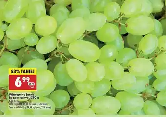 Biedronka Winogrona jasne bezpestkowe oferta