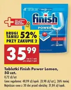 Biedronka Tabletki do zmywarek lemon Finish Power Essential oferta