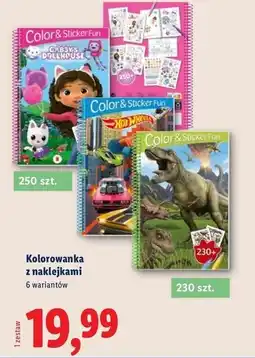 Lidl Kolorowana z naklejkami dinozaury oferta
