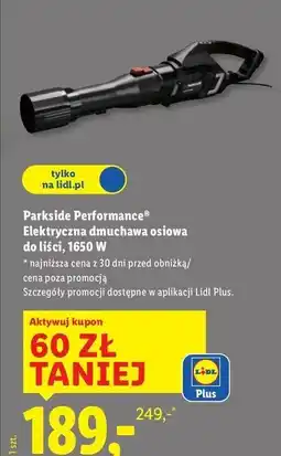 Lidl Dmuchawa osiowa do liści 1650 w Parkside Performance oferta