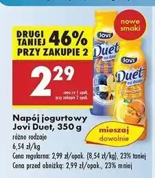 Biedronka Jogurt jagoda-wanilia Jovi Duet oferta