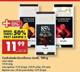 Biedronka Czekolada dark raspberry intense Lindt Excellence oferta