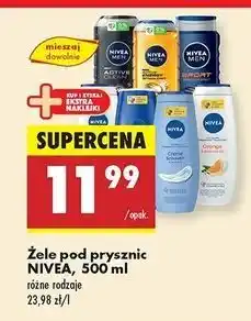 Biedronka Żel pod prysznic orange & avocado oil Nivea oferta