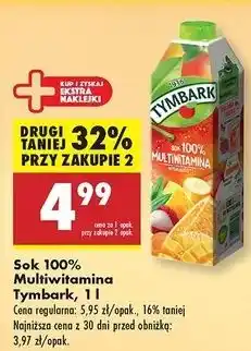 Biedronka Sok multiwitamina Tymbark oferta