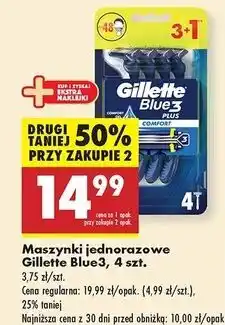 Biedronka Maszynka do golenia Gillette Blue 3 Plus oferta