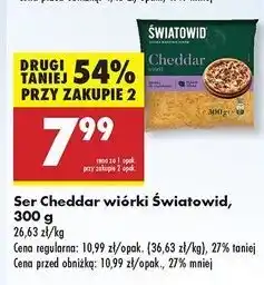 Biedronka Ser cheddar tarty Światowid oferta