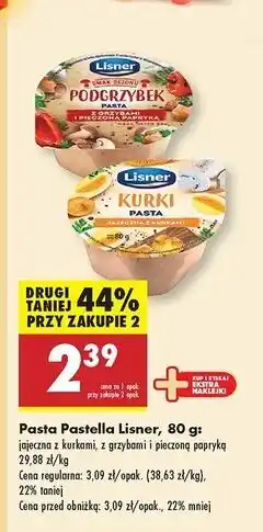 Biedronka Pasta z grzybami i pieczoną papryką Lisner Smak Sezonu oferta