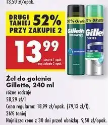 Biedronka Żel do golenia sensitive Gillette Series oferta