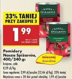 Biedronka Pomidory krojone Nasza Spiżarnia oferta