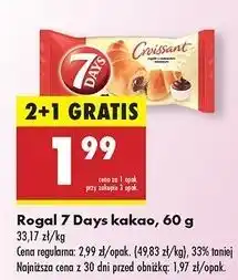 Biedronka Croissant z nadzieniem o smaku kakaowym 7 Days oferta