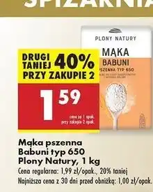 Biedronka Mąka babuni pszenna typ 650 Plony Natury oferta