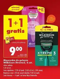 Biedronka Maszynki do golenia Wilkinson My Intuition Essentials oferta