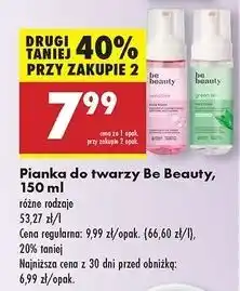 Biedronka Pianka do twarzy green tea Be Beauty oferta