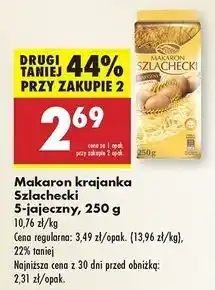 Biedronka Makaron szlachecki krajanka Szlachecki oferta