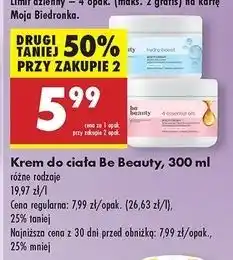 Biedronka Krem do ciała 4 essential oils Be Beauty oferta
