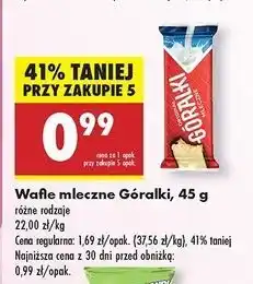 Biedronka Wafelek mleczny Góralki oferta