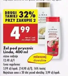 Biedronka Żel pod prysznic kremowe wygładzenie Linda oferta