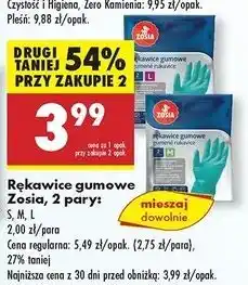 Biedronka Rękawice gumowe l Zosia Samosia oferta