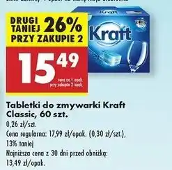 Biedronka Tabletki do zmywarek Kraft Classic oferta