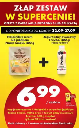 Biedronka Jogurt owoce leśne Fruvita oferta