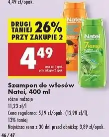 Biedronka Szampon do włosów Natei 7 Herbs oferta